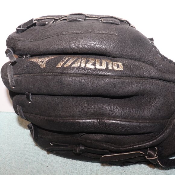 Mizuno MMX 123P 12" Black Baseball Glove (RHT) Ballpark Professional Model - Picture 1 of 8